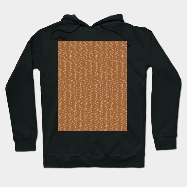 Caramel and Cream Zigzag Hoodie by FrancesPoff